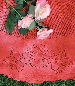 Rose Garland Shawl - Close-up