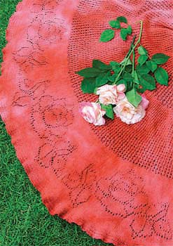 Rose Garland Shawl - Close-up